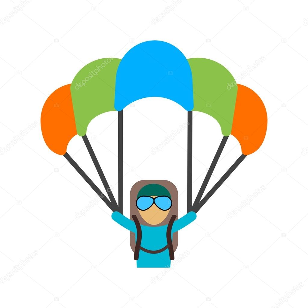 Paragliding, parachute icon