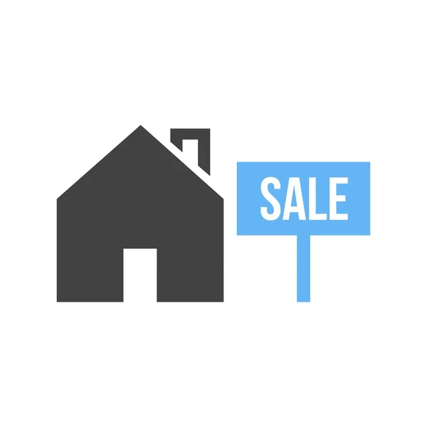 Дом на продажу значок — стоковый вектор