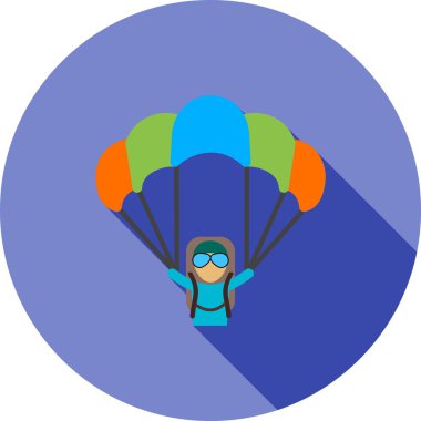 Paragliding, parachute icon
