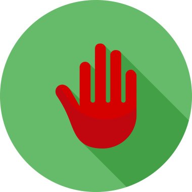 stop, access denied, hand icon
