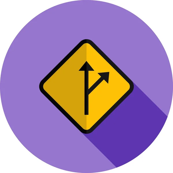 Desviación Road Sign icono — Archivo Imágenes Vectoriales