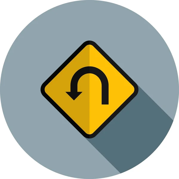 U-turn Icono de signo — Archivo Imágenes Vectoriales