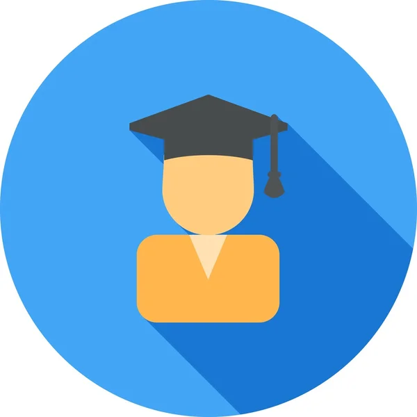 Convocation, student graduation icon — Stok Vektör