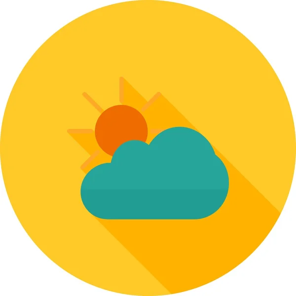 Clima, nube, icono del sol — Archivo Imágenes Vectoriales