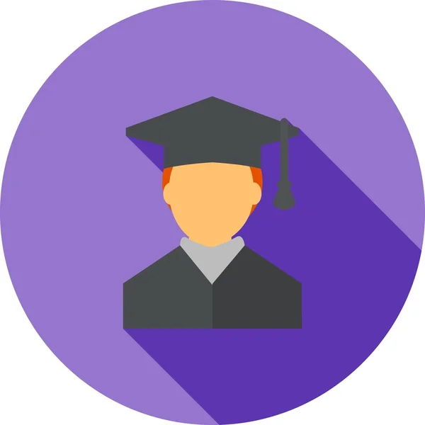 Convocation, student graduation icon — Stok Vektör