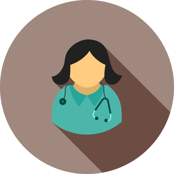 Female Doctor, medicine icon — Wektor stockowy