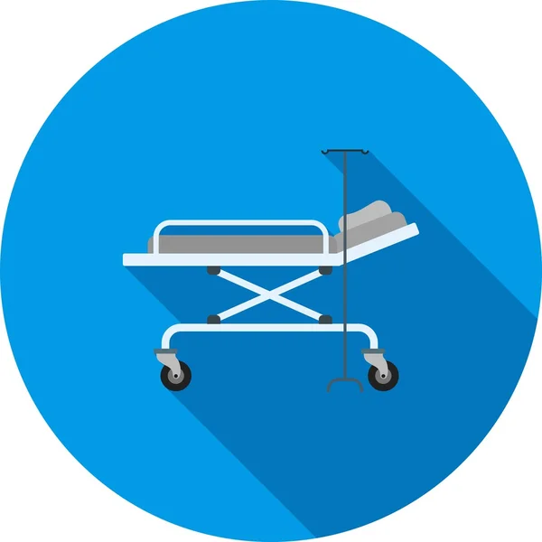 Cama de hospital, ícone da medicina —  Vetores de Stock