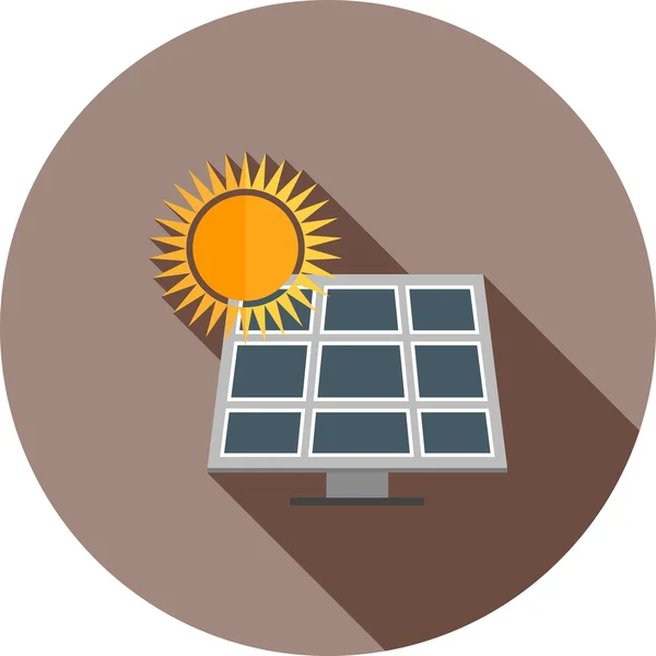 Zonnepaneel, energie-pictogram — Stockvector