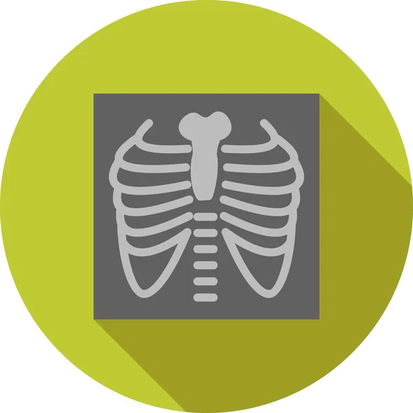 Raio X dos pulmões, ícone da medicina — Vetor de Stock