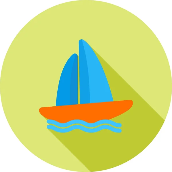Boating, sail icon — Stock Vector