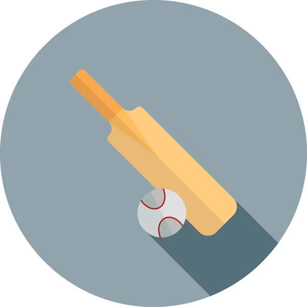 Cricket Bat and Ball — Stock Vector