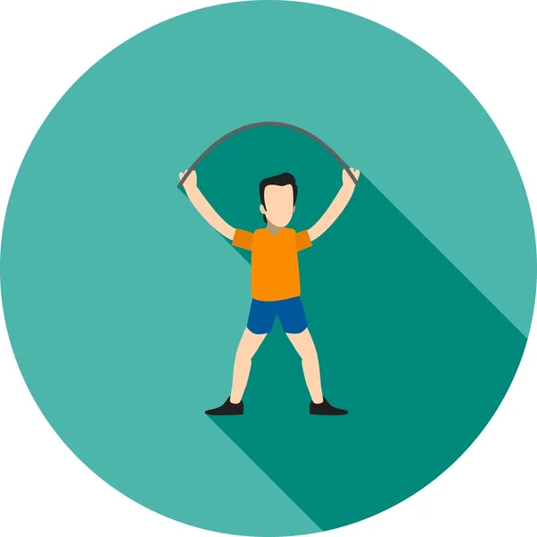 Person skipping rope icon — Stok Vektör