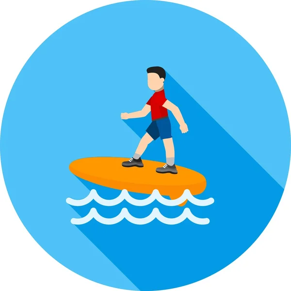 Surf, ícone de tabuleiro —  Vetores de Stock