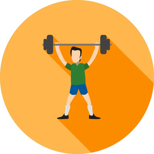 Weight Lifting Person icon — Stok Vektör