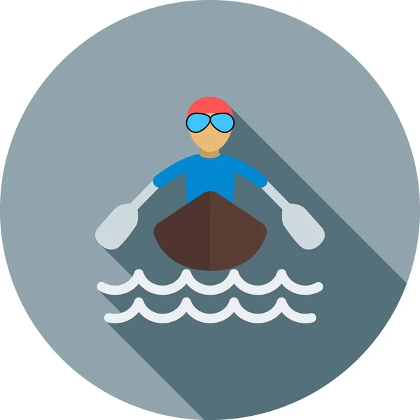 Rowing Person icon — Stockvector