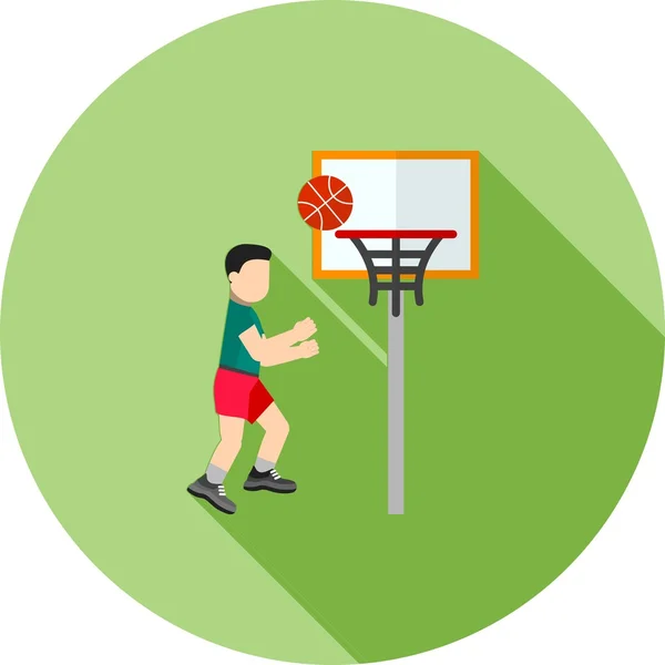 Basketbalspeler Pictogram — Stockvector