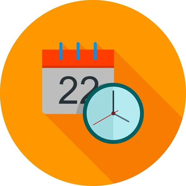 Date and time icon — Stock Vector