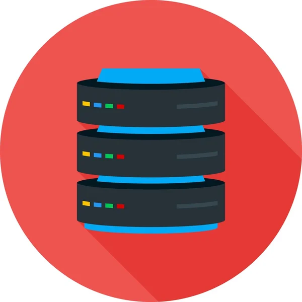 Stockage, icône de base de données — Image vectorielle