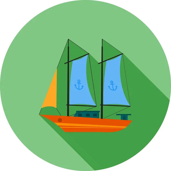 Sailing boat icon — Stock Vector