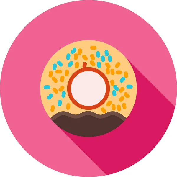 Пончик, икона торта — стоковый вектор