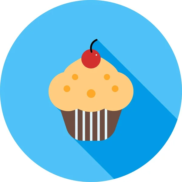 Cherry cupcake icon — Stock Vector