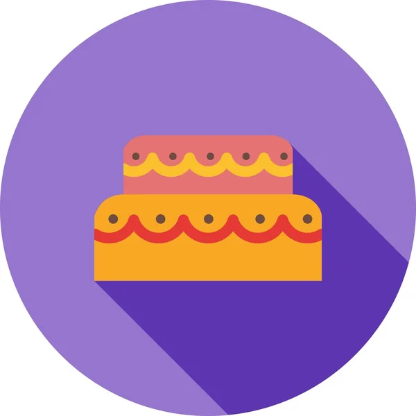Doux, gâteau, icône de dessert — Image vectorielle