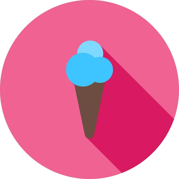 Cono, icono de helado — Vector de stock