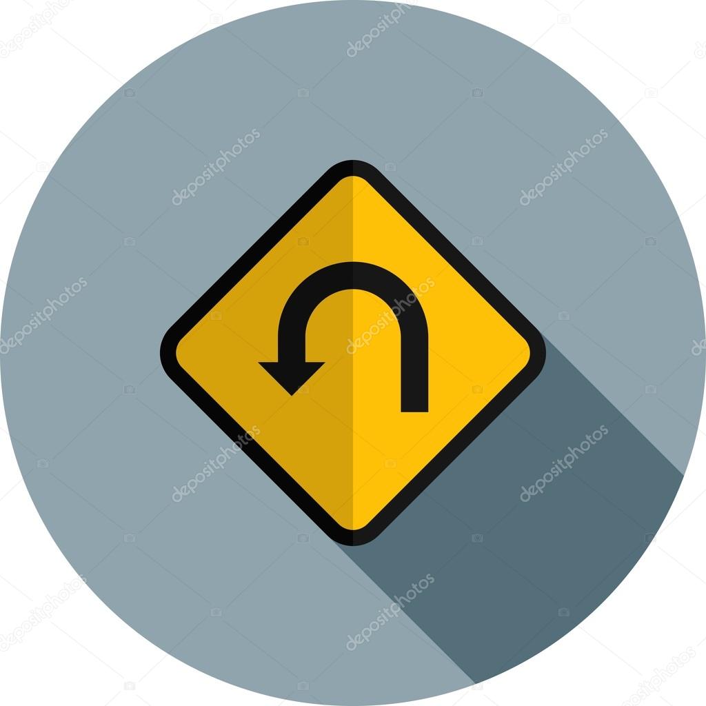 U-turn Sign icon