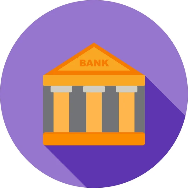 Banco, icono del edificio — Vector de stock