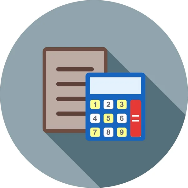 Documented Calculation icon — Stock Vector