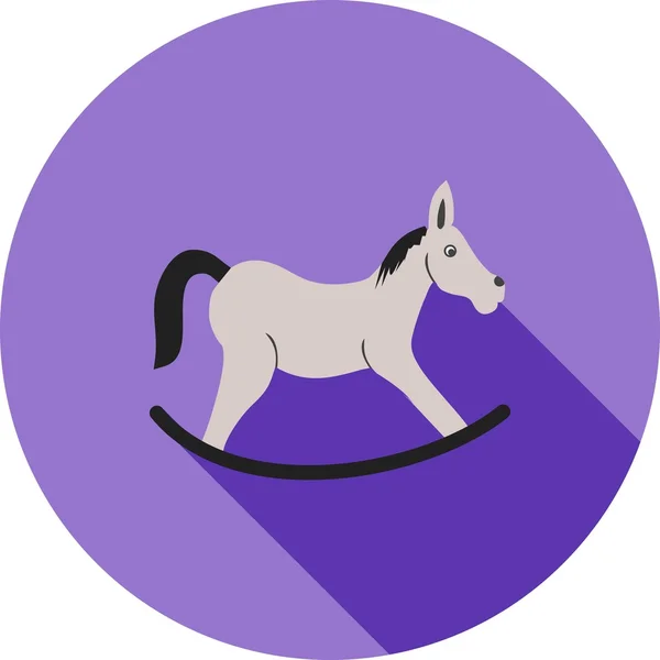 Rocking horse pictogram — Stockvector