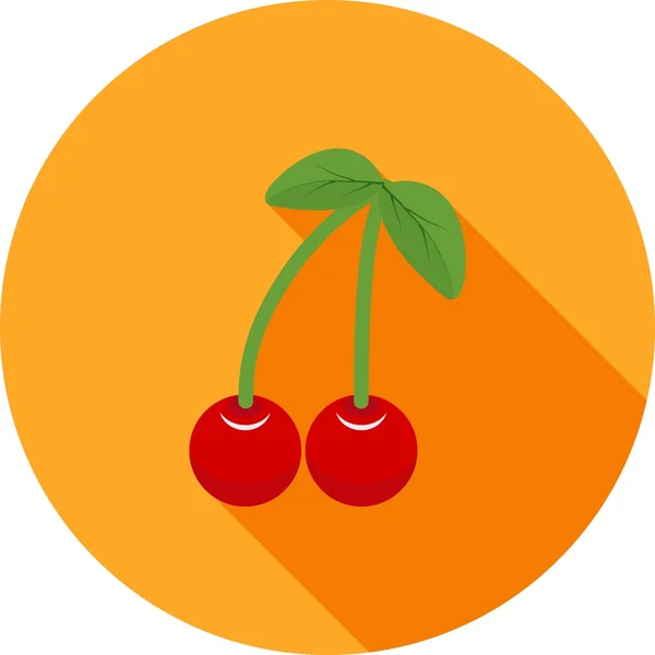 Wiśnie i czereśnie, owoce ikona — Wektor stockowy