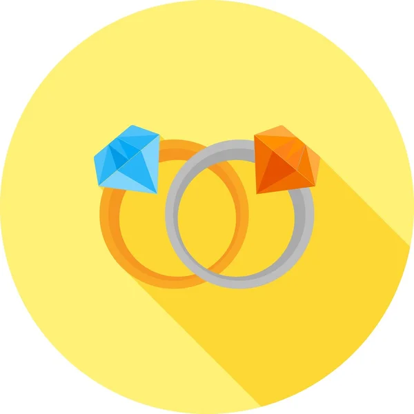Rings, Jewelry Icon — Stockvector
