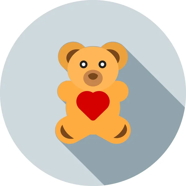 Stuffed, Teddy Bear Icon — Stock Vector