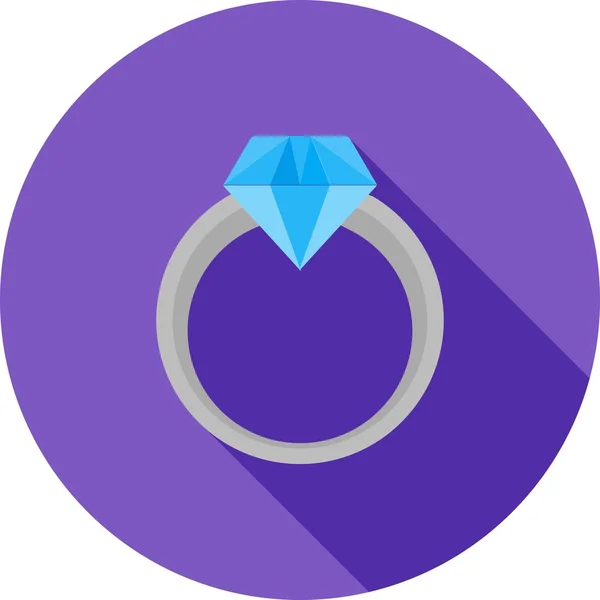 Diamanten ring icoon — Stockvector