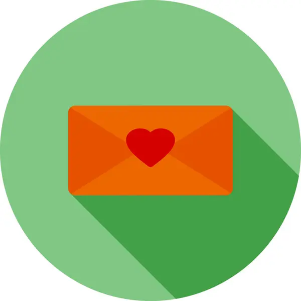 Envelope, mail with heart icon — ストックベクタ