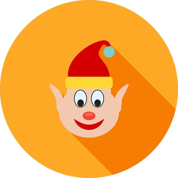 Elf, Christmas Icon — Stock Vector