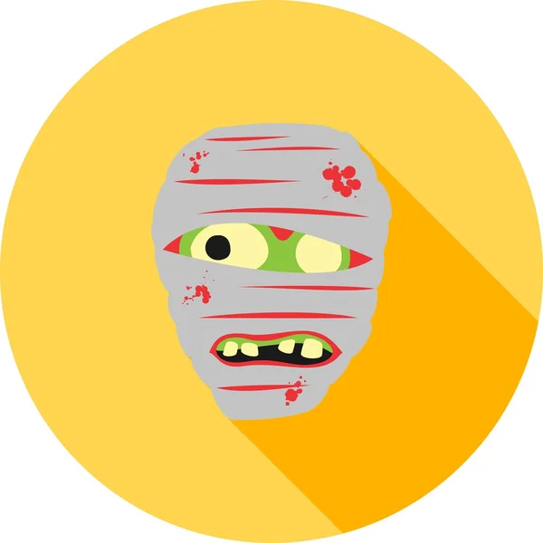 Zombie, Halloween-Ikone — Stockvektor