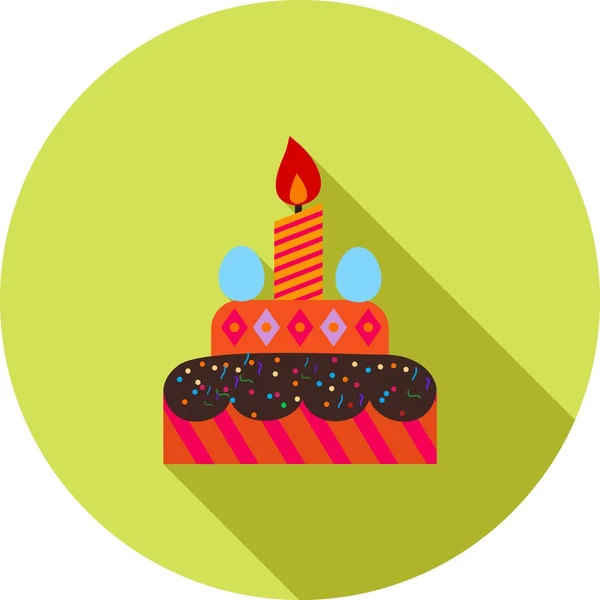 Cake, Birthday Icon — Stock Vector