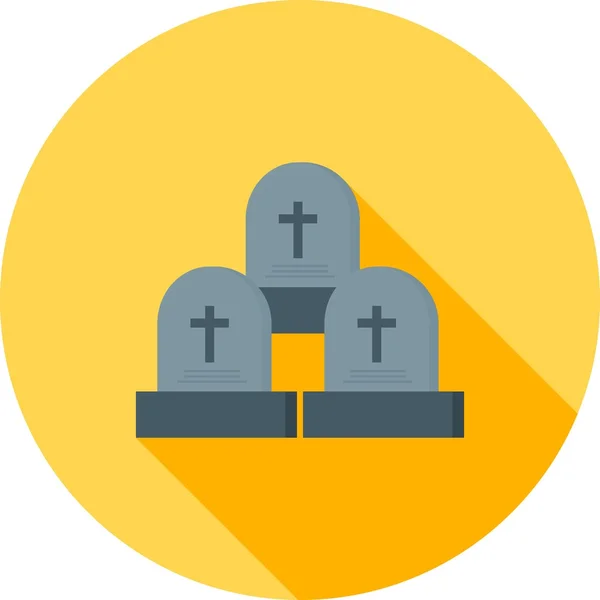 Graveyard, cemetery icon — Wektor stockowy