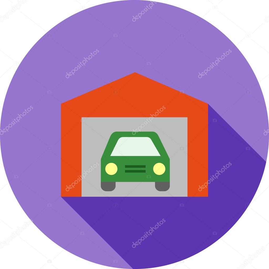 Garage, car icon