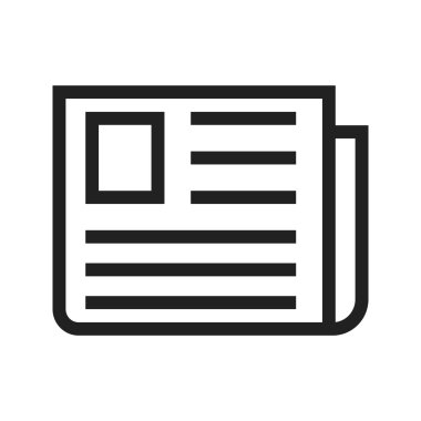 Newspaper, advertising icon