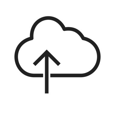 Cloud with upward arrow icon
