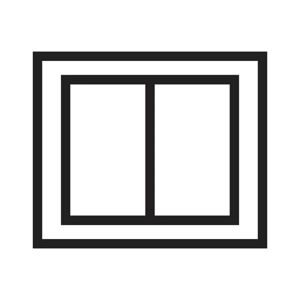 Okna, interiérové ikony — Stockový vektor