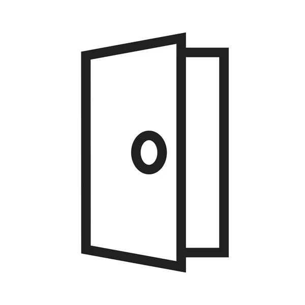 Ícone de porta aberta —  Vetores de Stock