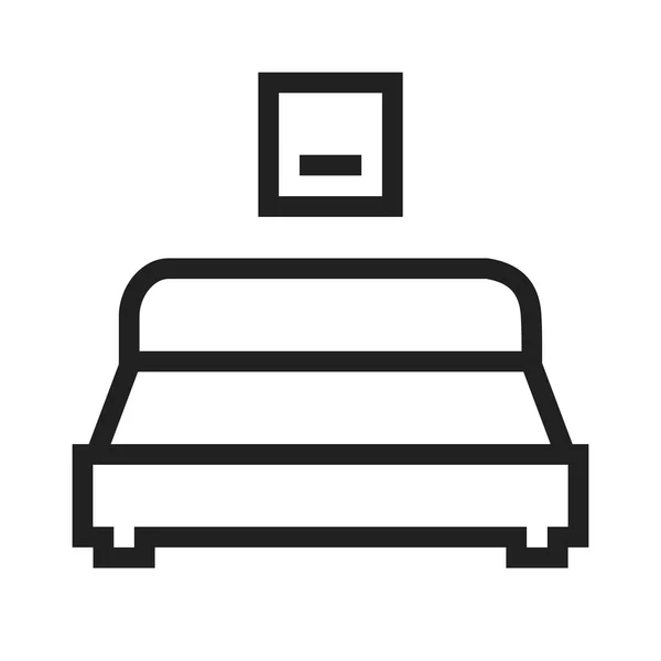 Chambre à coucher, icône intérieure — Image vectorielle
