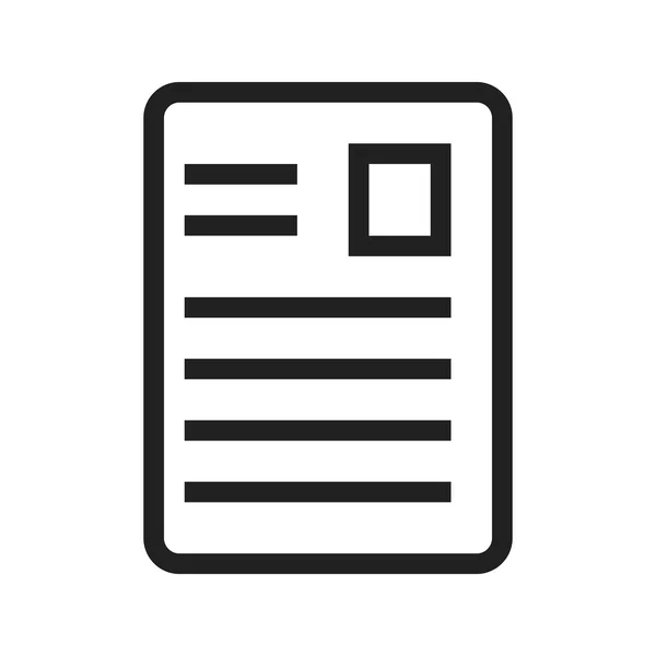 Article  page, document Icon — Stockový vektor