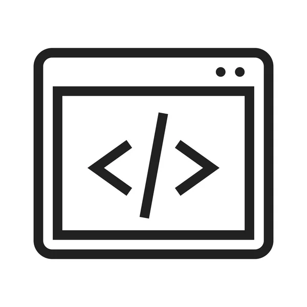 Programação, ícone de código — Vetor de Stock