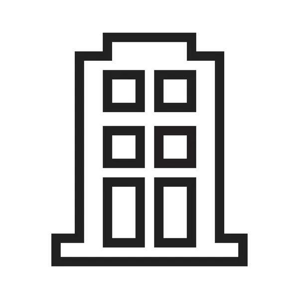 Mieszkania, budynku ikona — Wektor stockowy