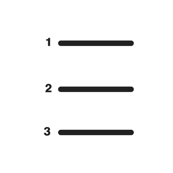 Icône de liste numérotée — Image vectorielle